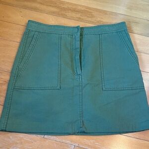 J. Crew Forest Green Mini Skirt